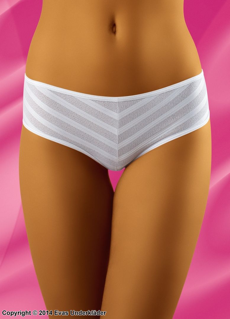 Hipster panty with diagonal stripes